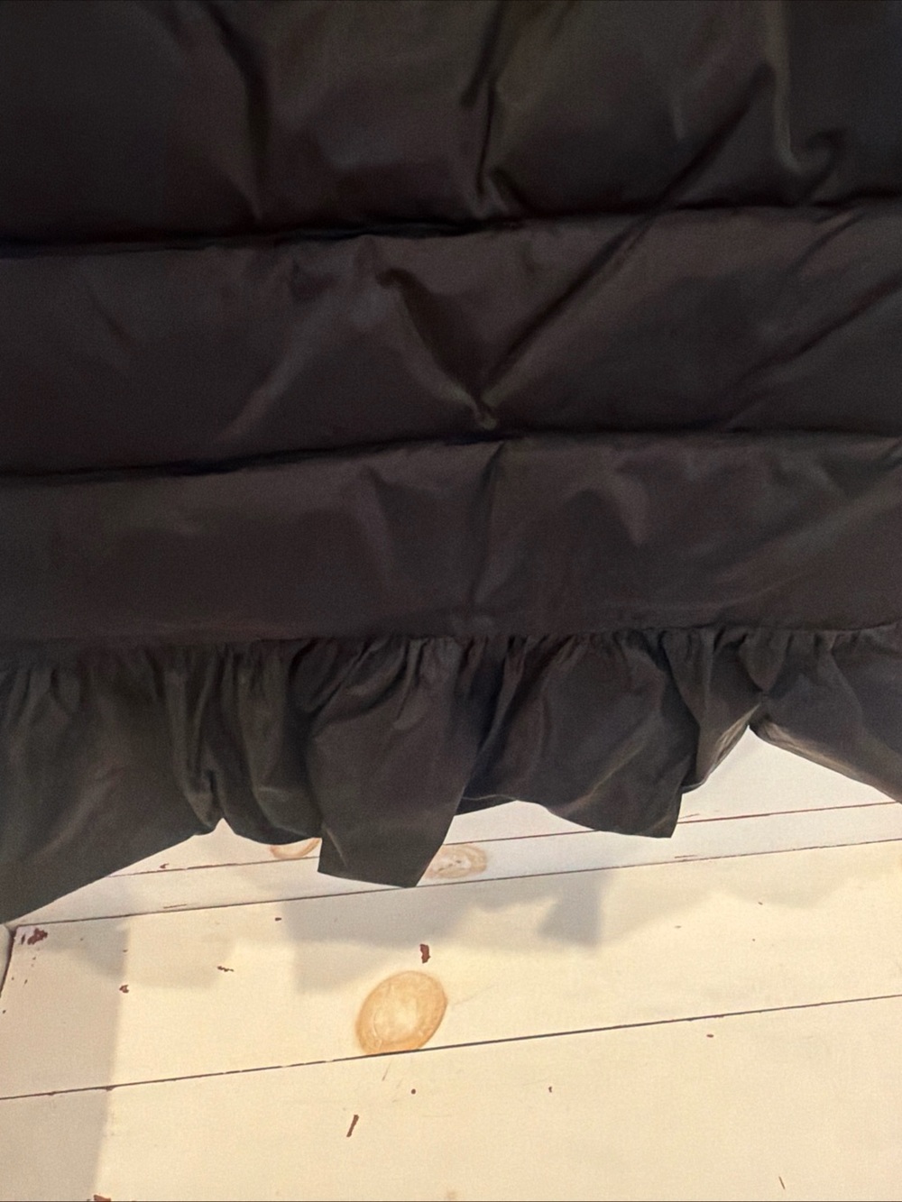 Moncler Black Ruffle-Hem Puffer Jacket - Picture 2 of 12